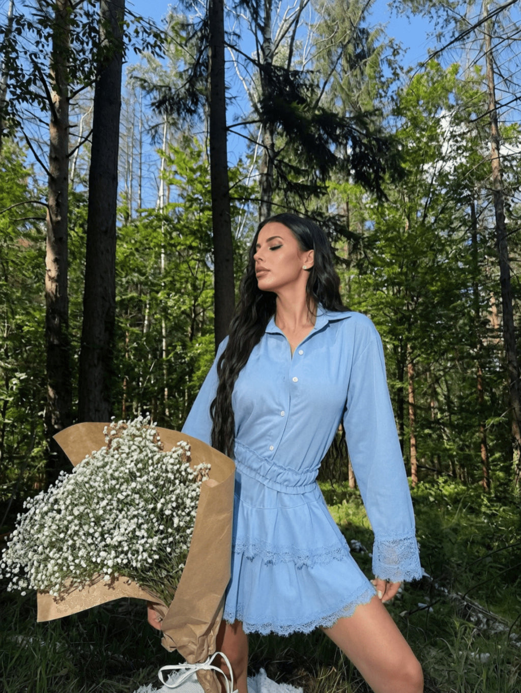 Риза Linen Baby Blue