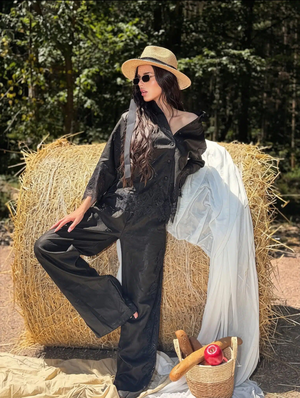 Риза Linen Black