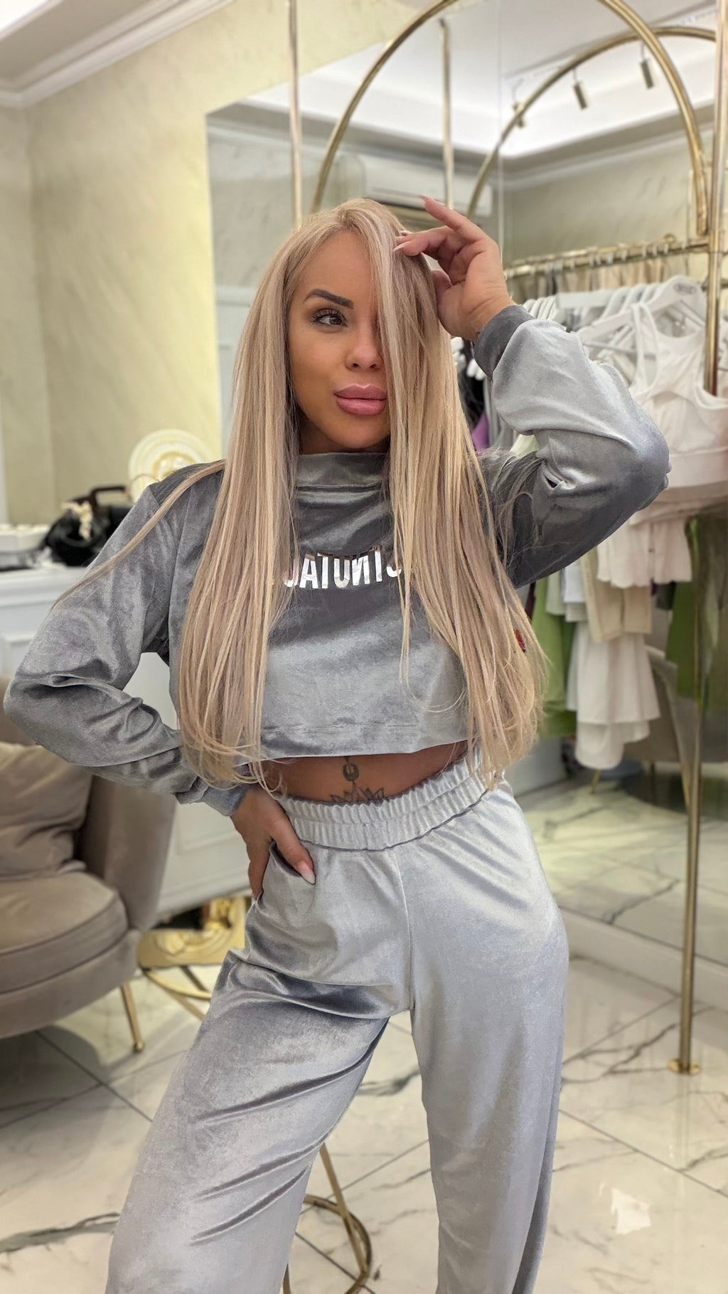 Плюшен сет Silver