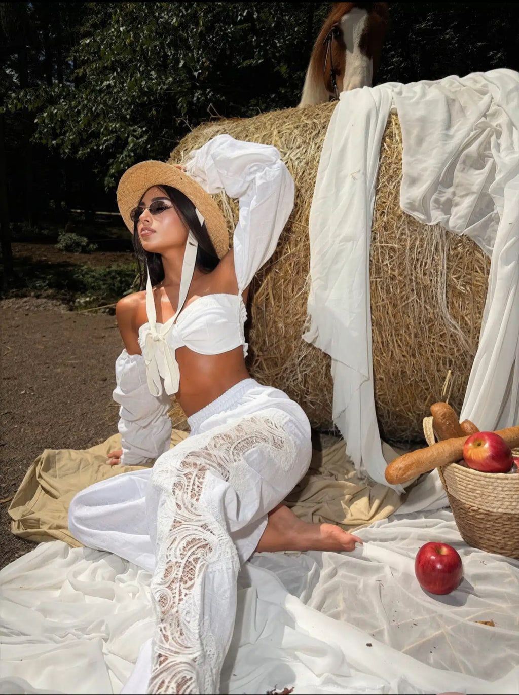 Панталон Linen White