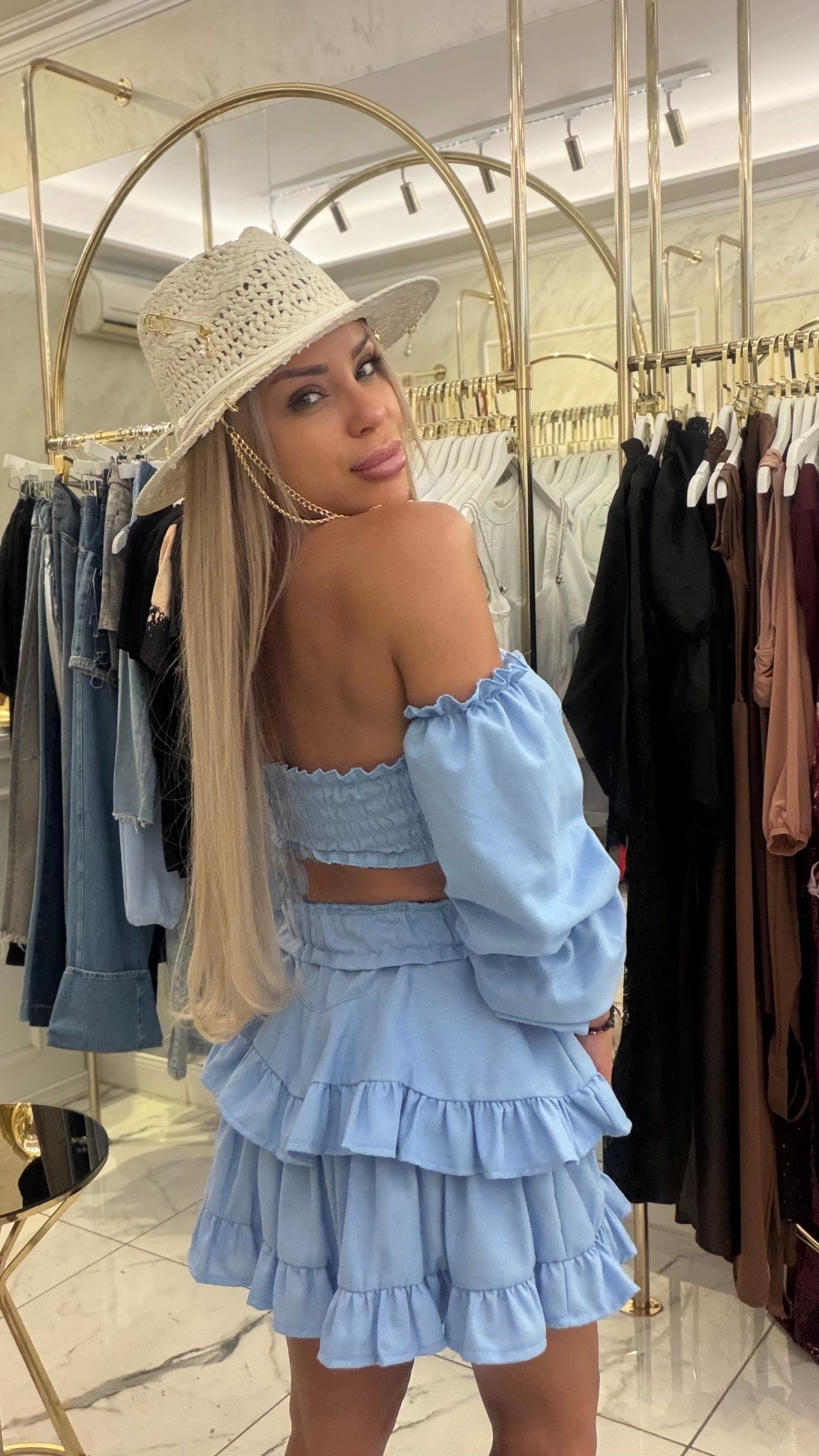 Пола Linen Baby Blue