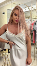 Рокля Satin Silver