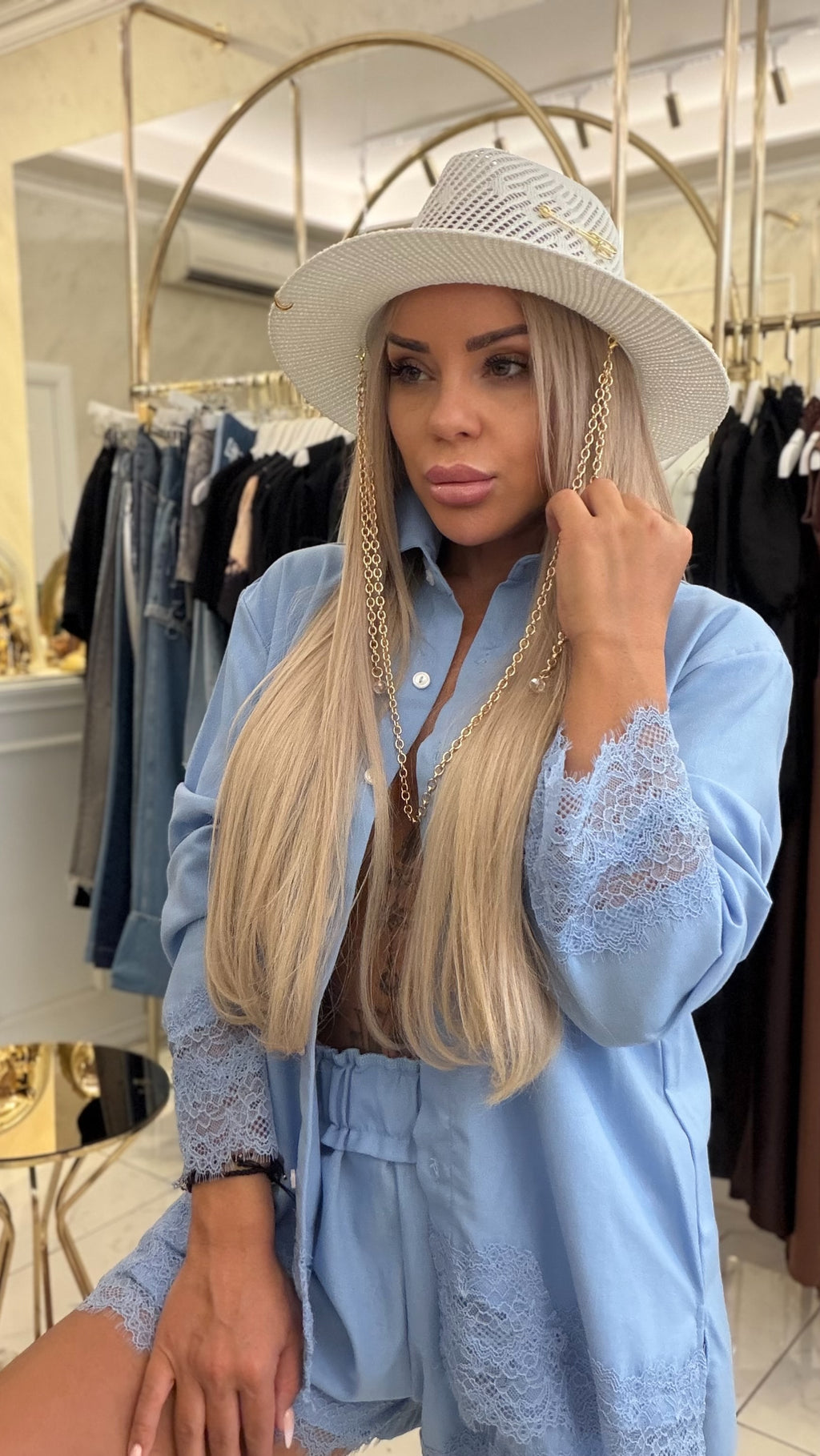 Риза Linen Baby Blue