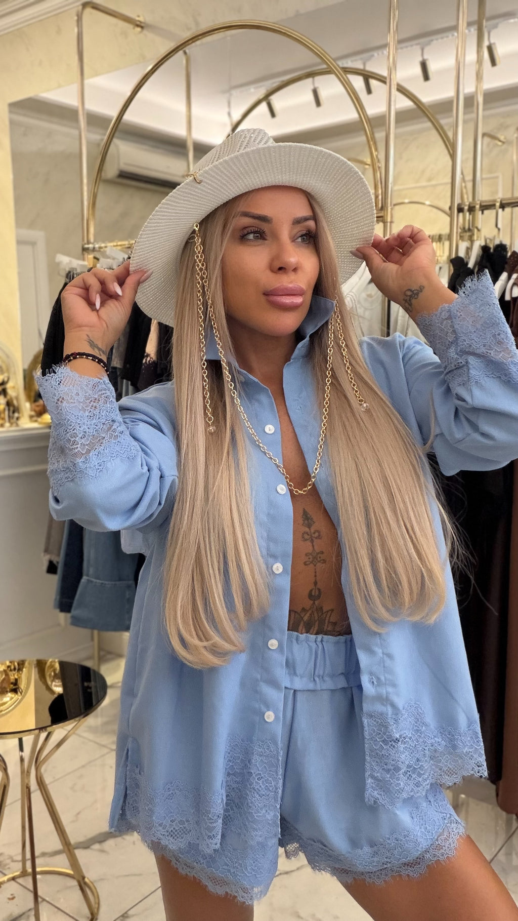 Риза Linen Baby Blue