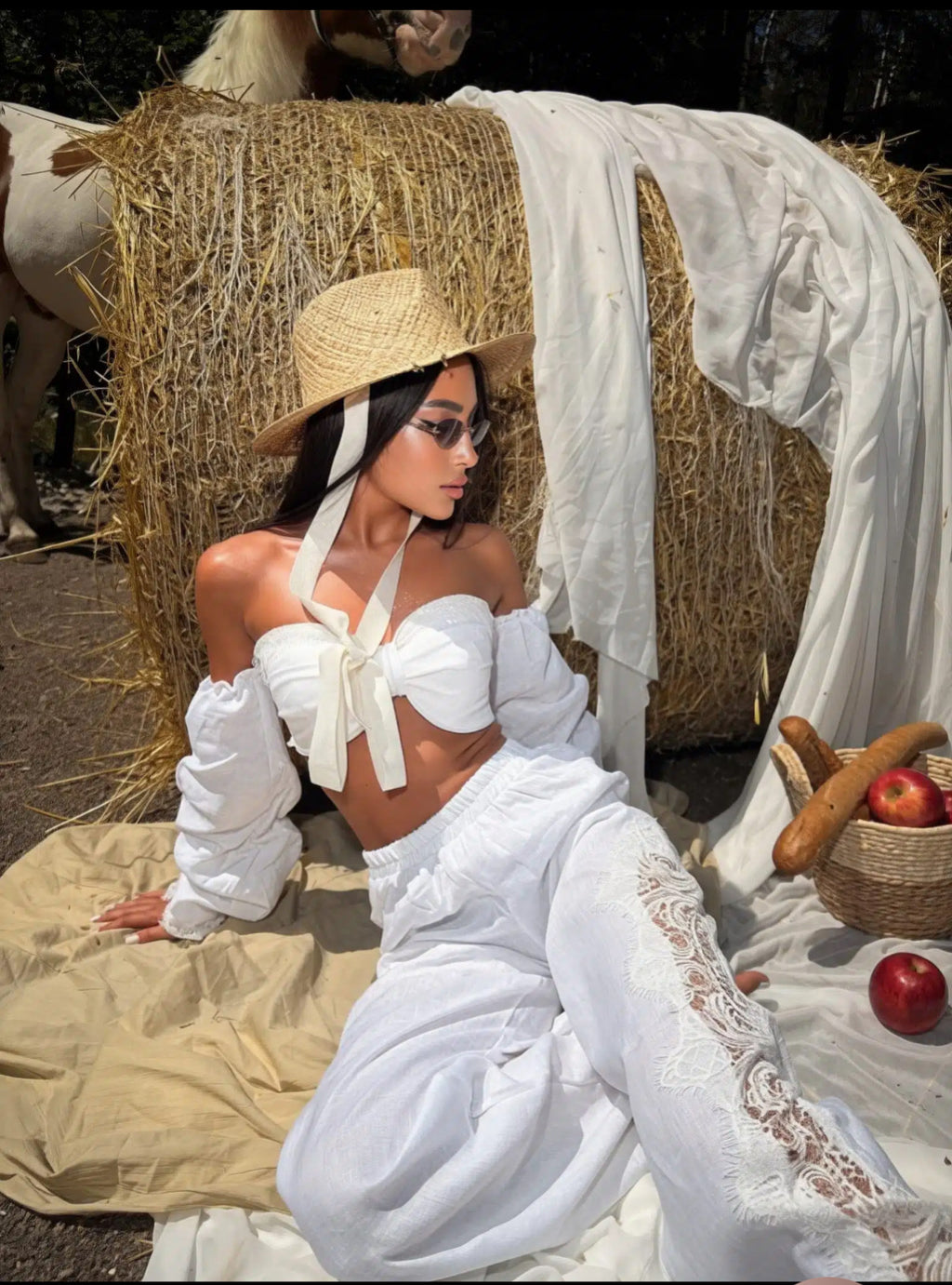 Панталон Linen White