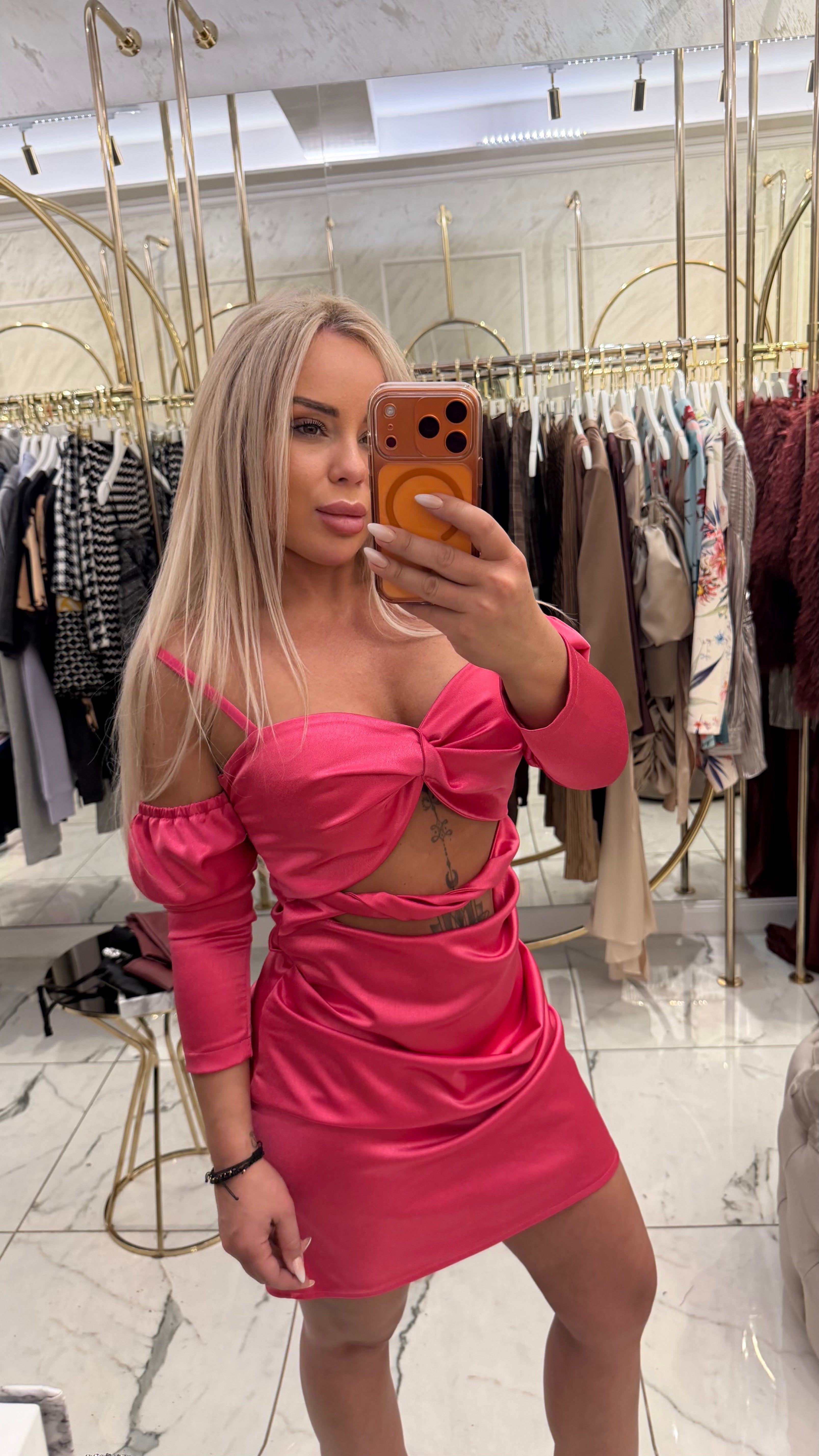 Рокля Satin Pink Tinna