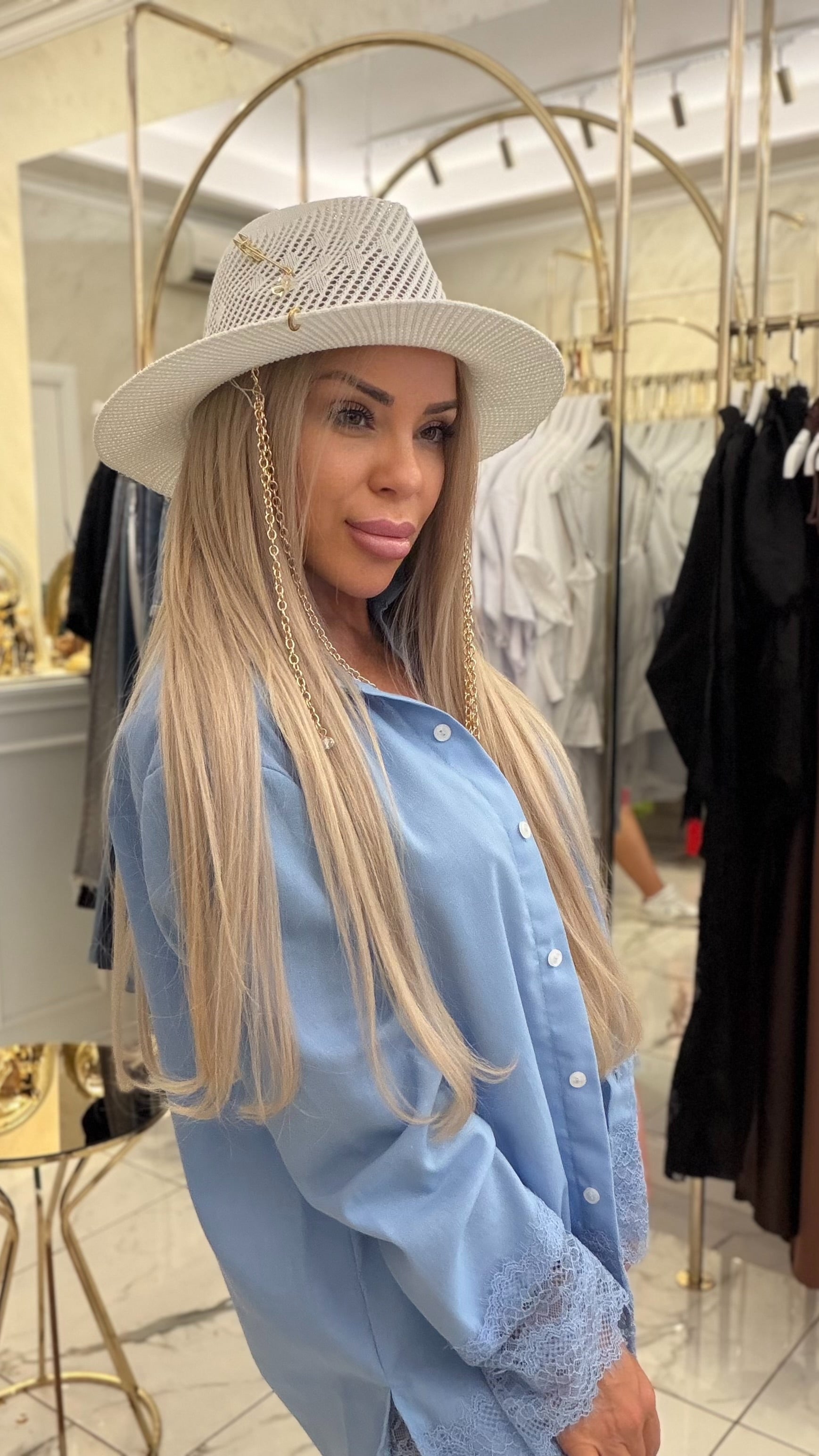 Риза Linen Baby Blue