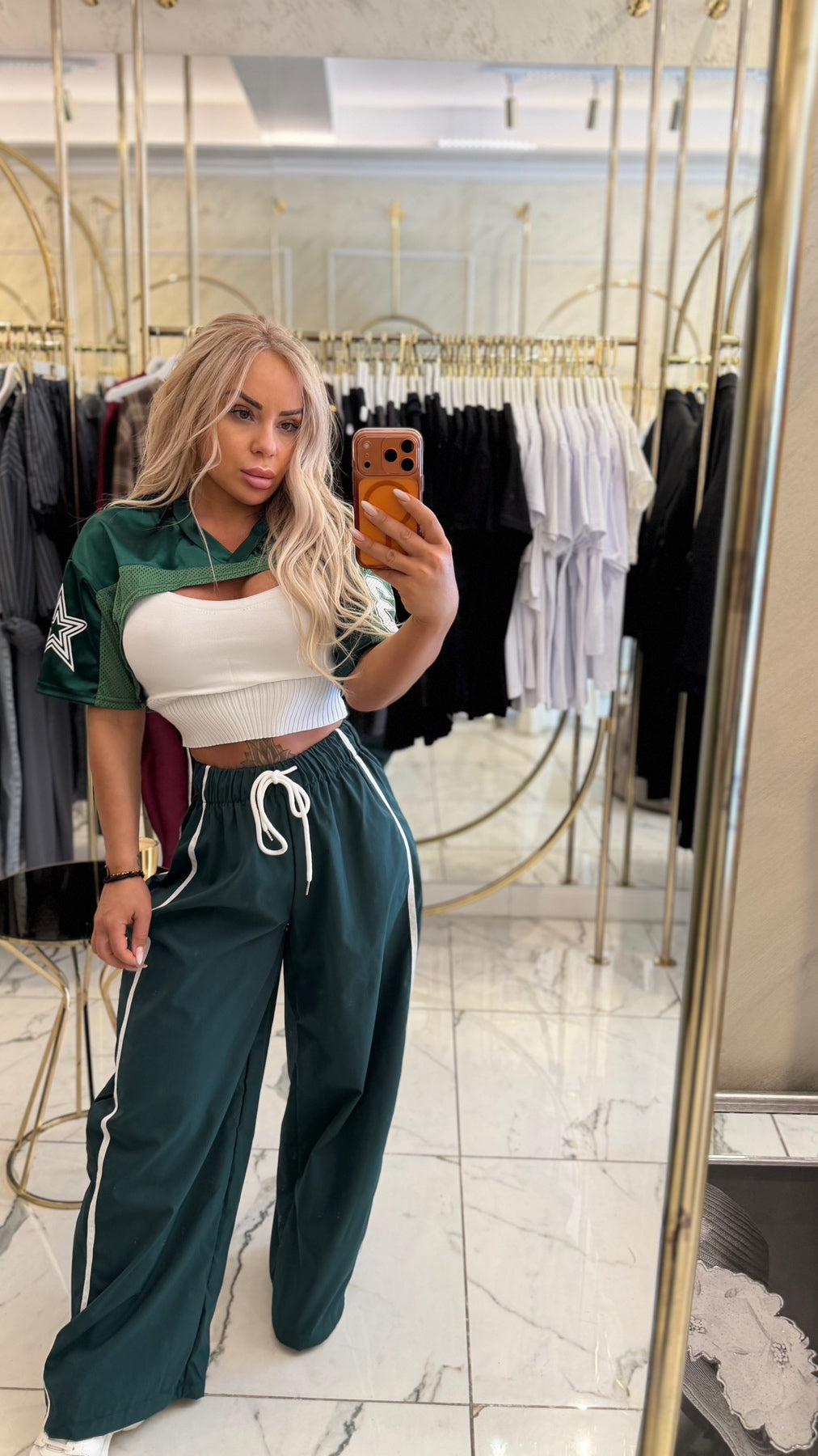 Спортен панталон Green Luvéne