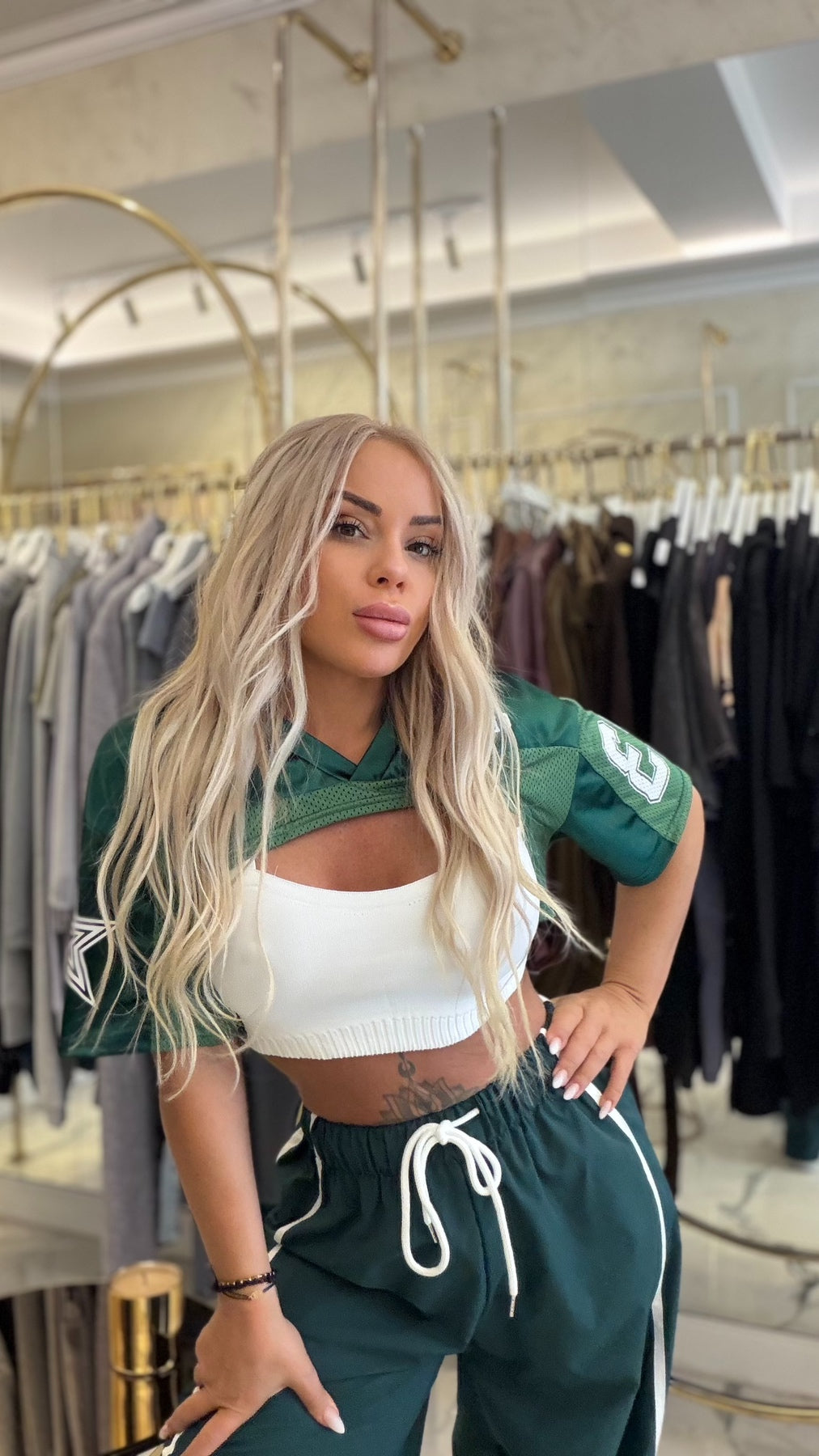 Спортен панталон Green Luvéne