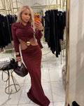 Рокля Velvet Burgundy Luvéne