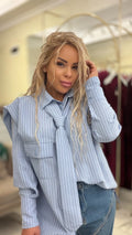Риза с вратовръзка Elise Blue Luvéne
